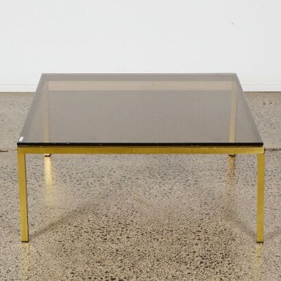 A Mid-Century Hollywood Regency Brass Table