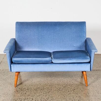 A Jon Jansen Sofa In Blue Velvet c.1960s