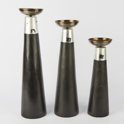 A Trio of Conical Candle Holders