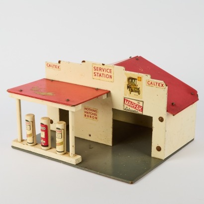 A Vintage Castrol Gas Station Model