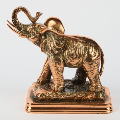 A Copper Coloured Elephant Statue