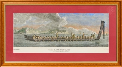 Waka Maori War Canoe Avon print 26/ 196?