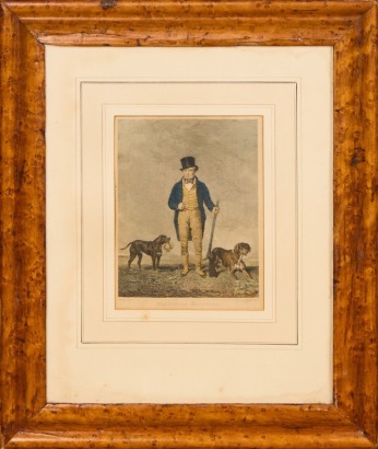 A Framed Etching of The Partridge Shooting