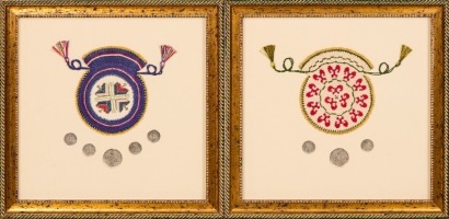 A Pair of Framed Turkish Embroidery