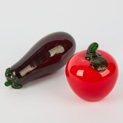 A Pair of Glass Fruit