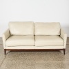 A Freedom Cream Leather 2.5 Sofa - 2