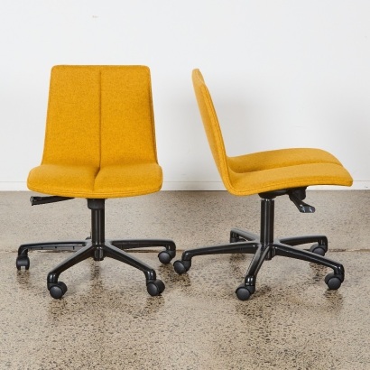 A Pair of Wool Desk Chairs