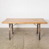 An English Wrought Iron Factory/Dining Table