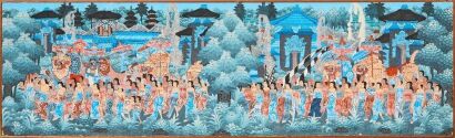 An Indonesian Painted Figural' Painting