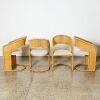 A Seventies Luit Van Der Helm Rattan Four Seat Cantilever Chair Dining Suite, The Netherlands - 4