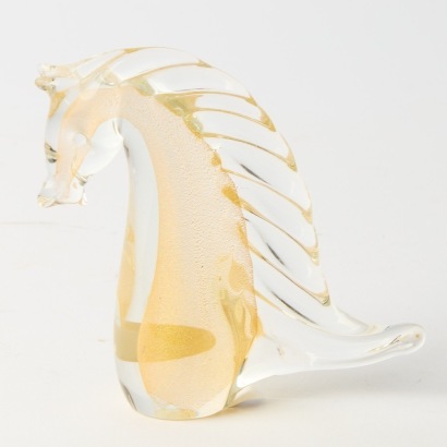 A Murano Horse Aventurine Gold