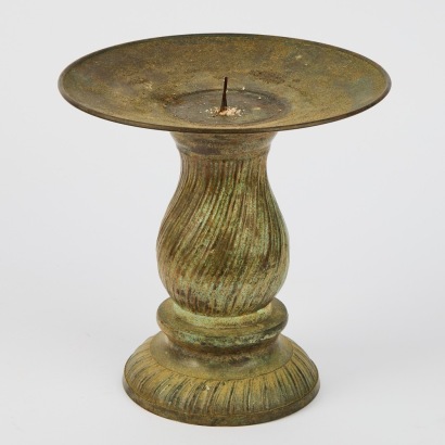 A Mid Century Bronze Candle Holder