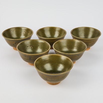 A Set of Six Peter Stichbury Small Bowls