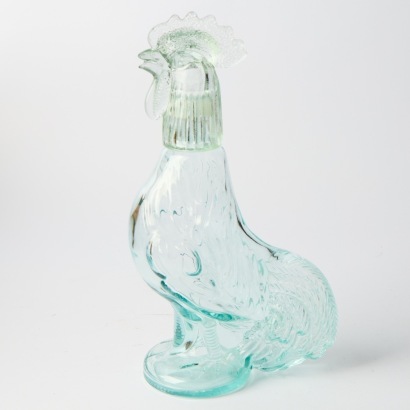 A Vintage Glass Rooster Decanter