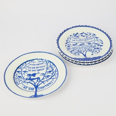 A Set of Four Rob Ryan Four Seasons Plates