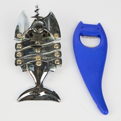An Alessi Diabolix Bittle Opener And A Lazy Fish Cork Screw