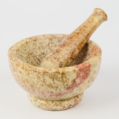 A Heavy Stone Mortar & Pestle