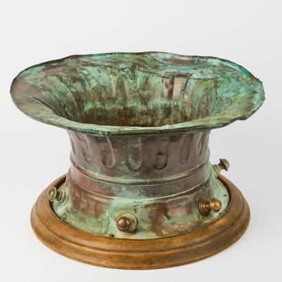 A Large Victorian Copper Spittoon