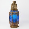 A Large Moroccan Brass Floor Lantern