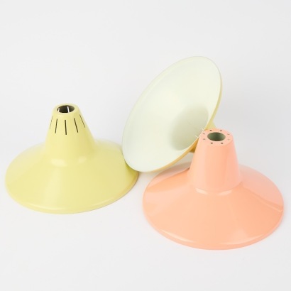 A Set of Three Vintage Metal Lampshades
