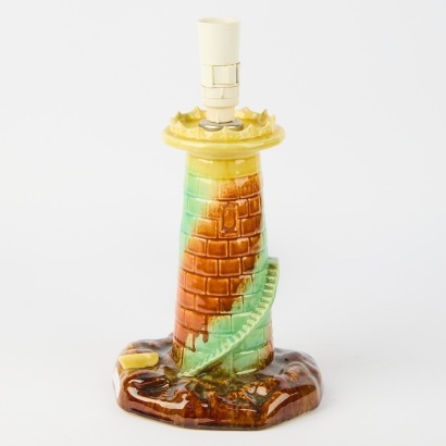 A Ceramic Lighthouse Lamp Base