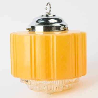 An Art Deco Glass Light Pendant
