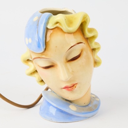 An Art Deco Lamp Base in the Form of a Woman