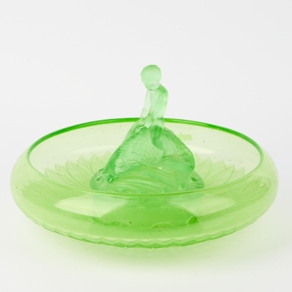 A Uranium Glass Float Bowl