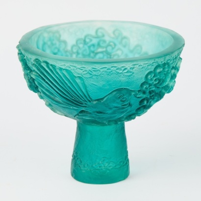 A Cast Glass Chalice By Joanne Sullivan
