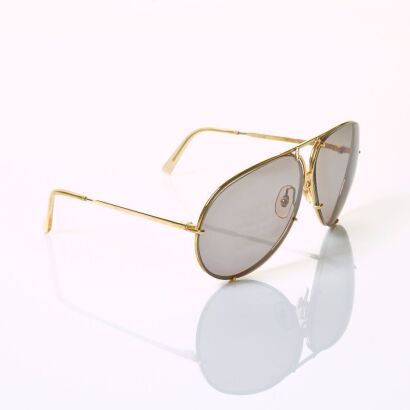 14ct Yellow Gold Framed, Porsche Design by Carrera Aviator Sunglasses, circa 1980's
