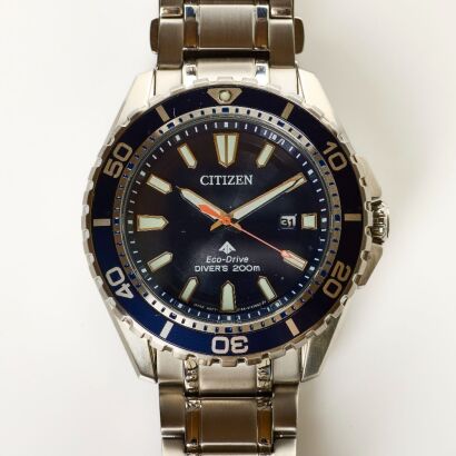 Stainless Steel, 45mm Citizen Eco-Drive Promaster Marine Wristwatch