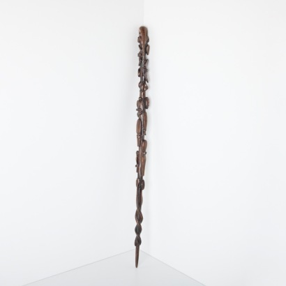 An Elaborately Carved Walking Stick, Solomon Islands