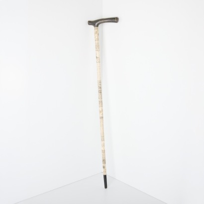 A Scrimshawed Bone Batak Calendar Walking Stick, Indonesia