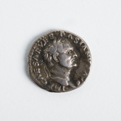 A Roman Silver Denarius Depicting Vespasian, AD 69-79
