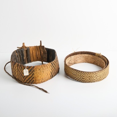 A Pair of Tari Bark Belts, Papua New Guinea