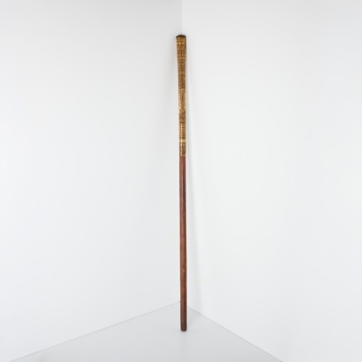 A Scrimshawed Bone Batak Calendar Walking Stick, Indonesia