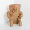 A Quimbaya Pottery Seated Slab Figure, Colombia