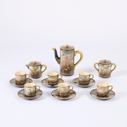 A Meiji Period Satsuma Tea Set, Japan