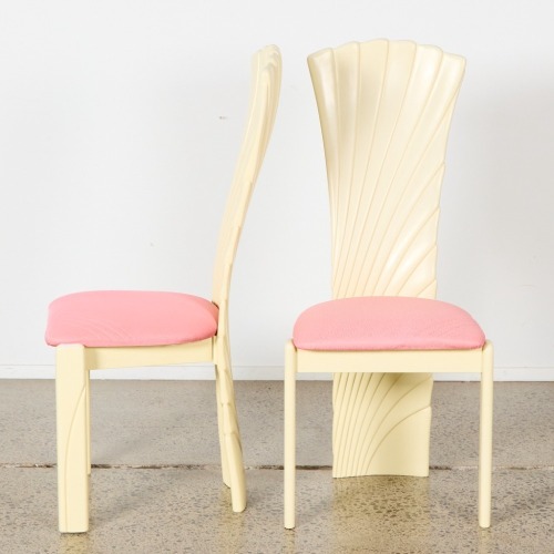 A Pair of Italian Hollywood Regency Dining Chairs c.1980s