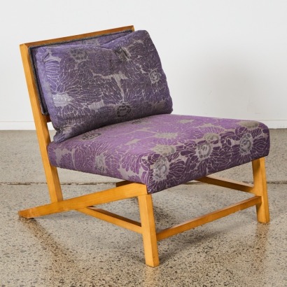 A Walnut MCM Lounge Chair
