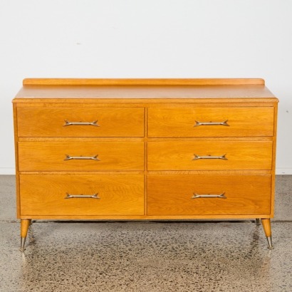 A Mid-Century Oak Lowboy