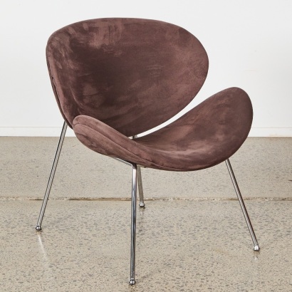 An Orange Slice Style Chair in Brown