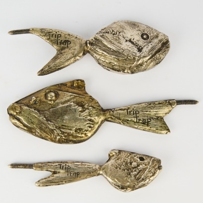 A Brass Fish Set of Three Created By Eb Moller For Trip Trap