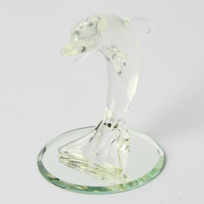A Small Crystal Dolphin Figure