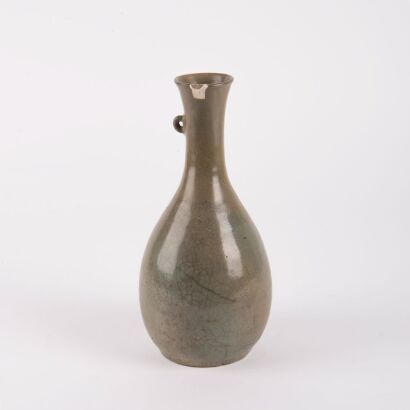 A Korean 12th Century Goryeo Dynasty Celadon Single-handled Bottle Vase