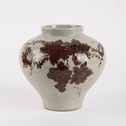 A Korean Iron-bronze &lsquo;Grapevine&rsquo; Jar
