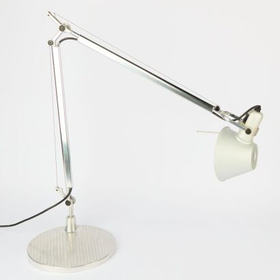 An Artemide Tolomeo Desk Lamp in Silver