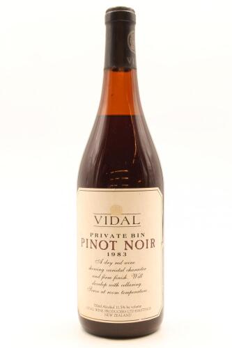(1) 1983 Vidal Private Bin Pinot Noir, Hawkes Bay