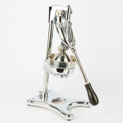 A Large Stainless Steel Manual Citrus Press
