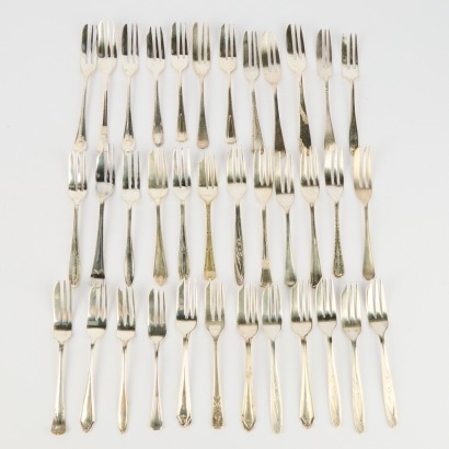 A Collection of 36 Vintage Cake Forks Sheffield U.K
